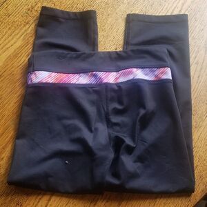 Aeropostale Girls Black Capri Leggings | Live Love Dream Soft Stretch